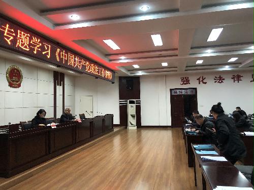 专题学习《中国共产党政法工作条例》